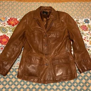 Massimo Faux Leather Jacket -Lined